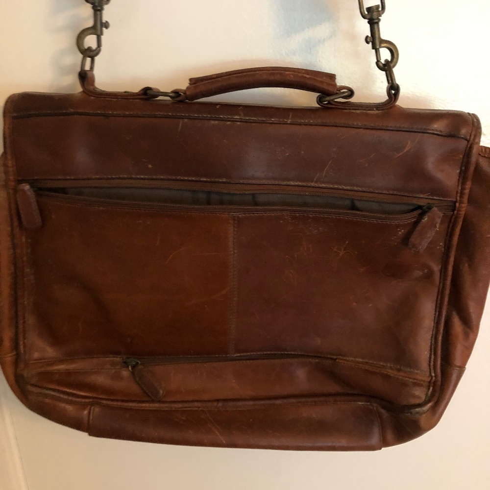 All leather tote